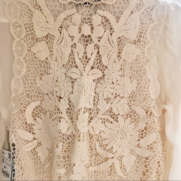 😍NWT ZARA crochet & lace Top - Picture 7 of 9